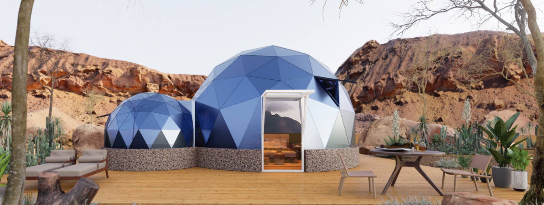 新浦区球形智能光伏玻璃星空房